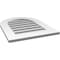 Ekena Millwork Round Top Surface Mount PVC Gable Vent: Functional, w/ 3-1/2"W x 1"P Standard Frame, 20"W x 26"H GVPRT20X2601SF - alternate 2
